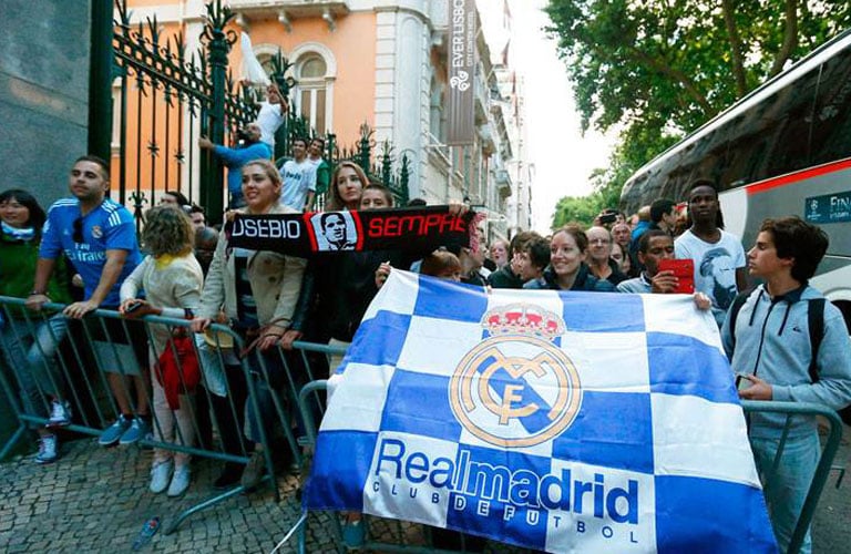 وصول ريال مدريد الى لشبونة