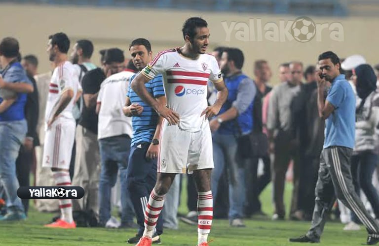 بكاء لاعبي الزمالك بعد مباراة النجم