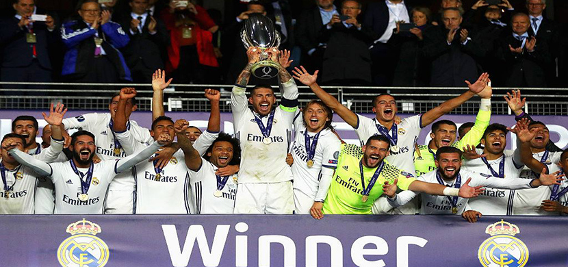 تتويج ريال مدريد بطلاً لكأس السوبر الأوروبي