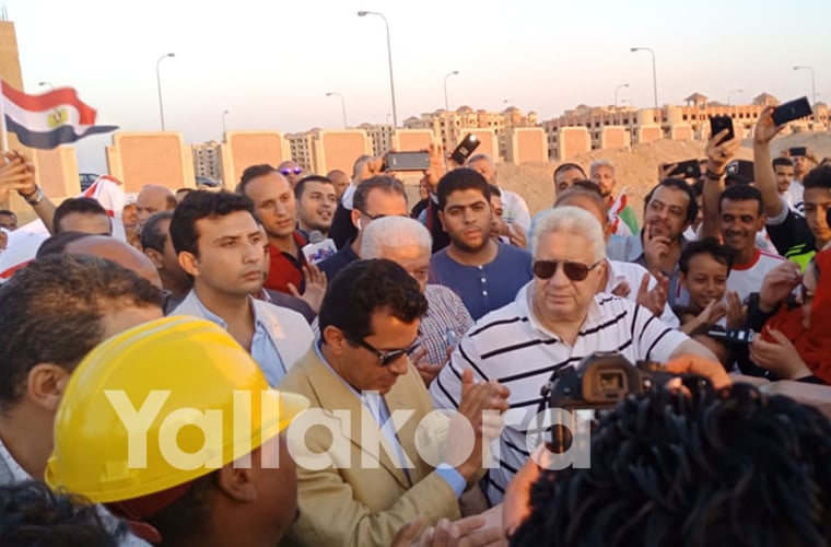 مرتضى يضع حجر الأساس لفرع الزمالك ب6 اكتوبر