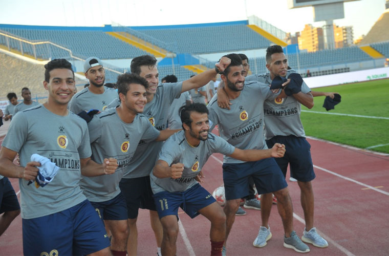 احتفالات سيراميكا بالتأهل للدوري الممتاز