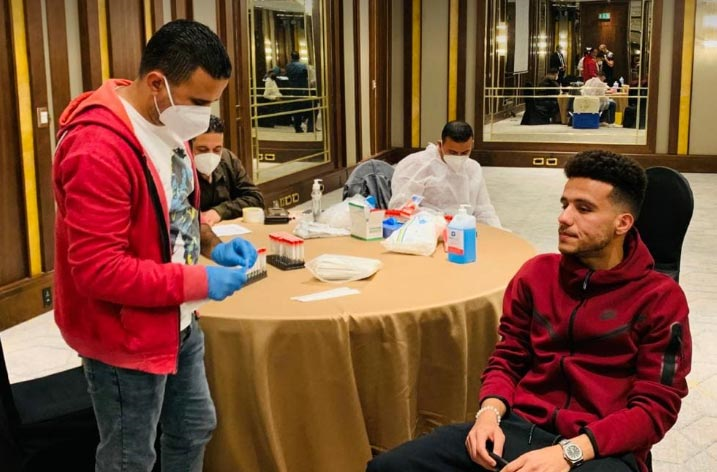 مسحة لبعثة منتخب مصر