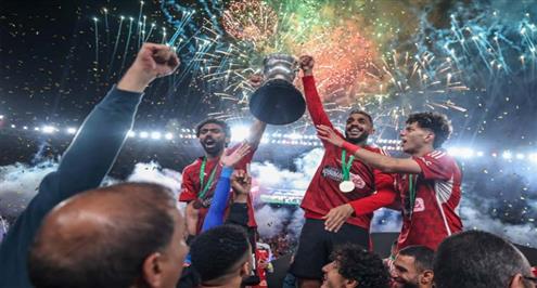 تتويج الأهلي بكأس مصر وفرحة اللاعبين