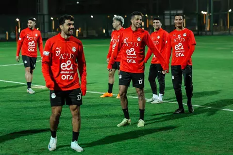 لقطات من تدريبات لاعبي منتخب مصر استعدادا لكأس أمم أفريقيا