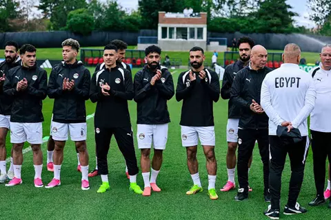 تواجد بعض الجالية المصرية في مران منتخب مصر في أمريكا