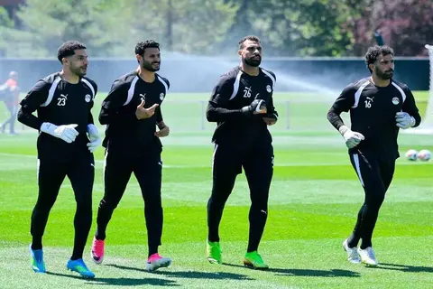  لقطات من مران منتخب مصر قبل مواجهة بلجيكا (صور)