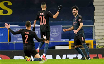 هدفا مانشستر سيتي أمام ايفرتون 