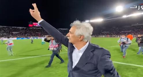 احتفال هيستيري من خاليلوزيتش بتأهل المغرب للمونديال