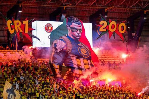 احتفال رائع من جماهير النصر لكريستيانو رونالدو