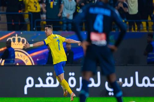 هدف النصر الثاني أمام الأخدود (رونالدو)