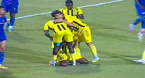 هدف المقاولون العرب الأول أمام أسوان (فاروقا) 