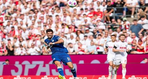 من منتصف الملعب.. هدف عالمي في مباراة هوفنهايم وكولن بالدوري الألماني