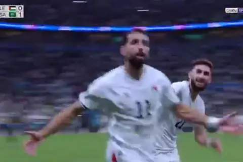 هدف فلسطين الأول أمام السعودية (عدي الدباغ)