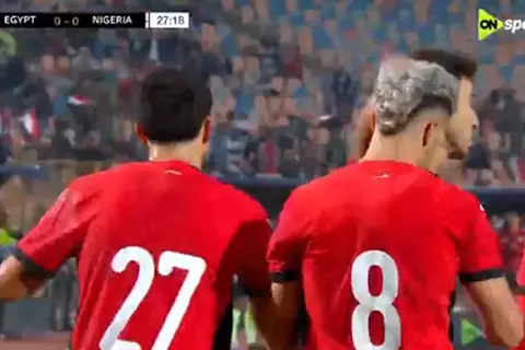 هدف منتخب مصر الأول امام نيجيريا (محمود صابر)