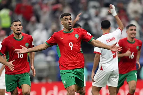 هدف قاتل.. هدف المغرب الثاني أمام الأردن (عبد الرزاق حمدالله)