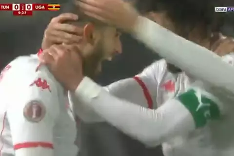  هدف تونس الأول أمام أوغندا (إلياس السخيري)