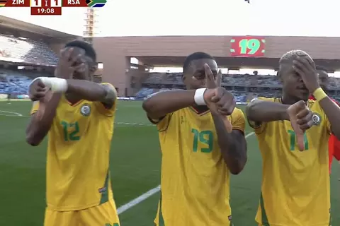 هدف زيمبابوي الأول أمام جنوب أفريقيا (ماسوانهايس)