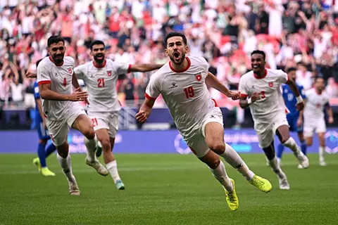 هدف الأردن الثاني أمام الكويت