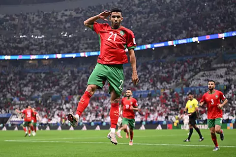 هدف المغرب الأول امام السعودية (كريم البركاوي)