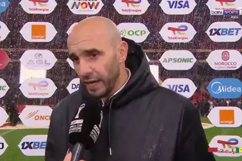 أول رد فعل من وليد الركراكي مدرب المغرب بعد الخسارة أمام السنغال