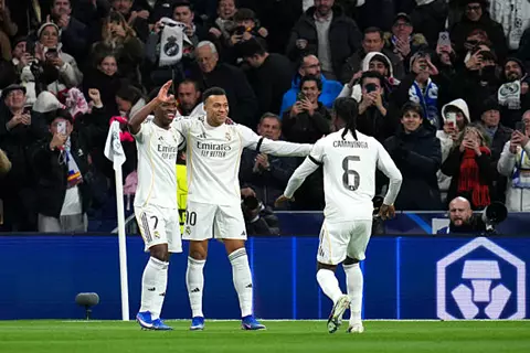 هدف ريال مدريد الأول أمام موناكو (مبابي)