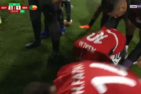هدف منتخب مصر الثالث أمام بنين (محمد صلاح)