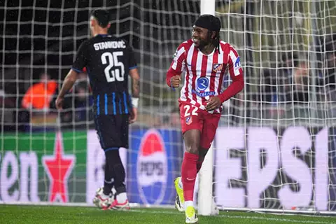 هدف أتلتيكو مدريد الثاني أمام كلوب بروج