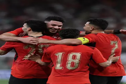 ثلاثية مصر أمام السعودية في الشوط الأول