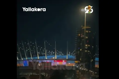 علم مصر يزين استاد بي سي بليس ملعب مباراة نيوزيلندا