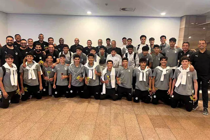 استقبال منتخب مصر للناشئين
