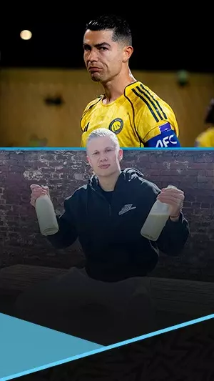 عكس هالاند.. لماذا يرفض كريستيانو رونالدو شرب الحليب؟