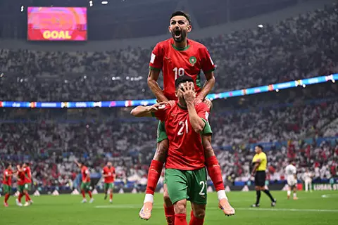 دقيقة بدقيقة.. المغرب 1-0 السعودية.. العارضة تتصدى (فيديو)