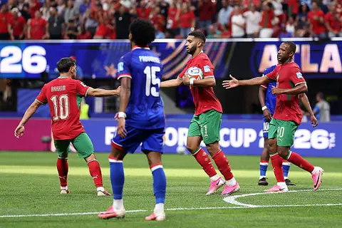 دقيقة بدقيقة.. المغرب 2-2 هايتي.. استراحة
