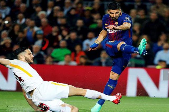 سواريز مانولاس برشلونة روما