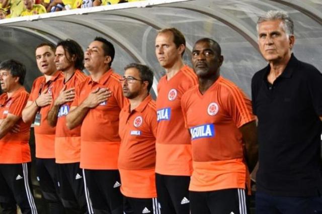 كيروش وجهازه في منتخب كولومبيا