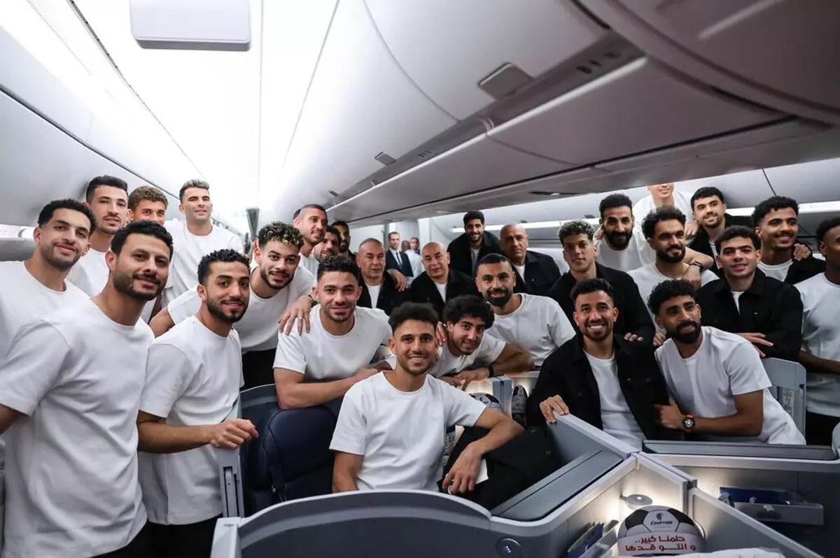 منتخب مصر يصل إلى أمريكا استعداداً لكأس العالم (صور)