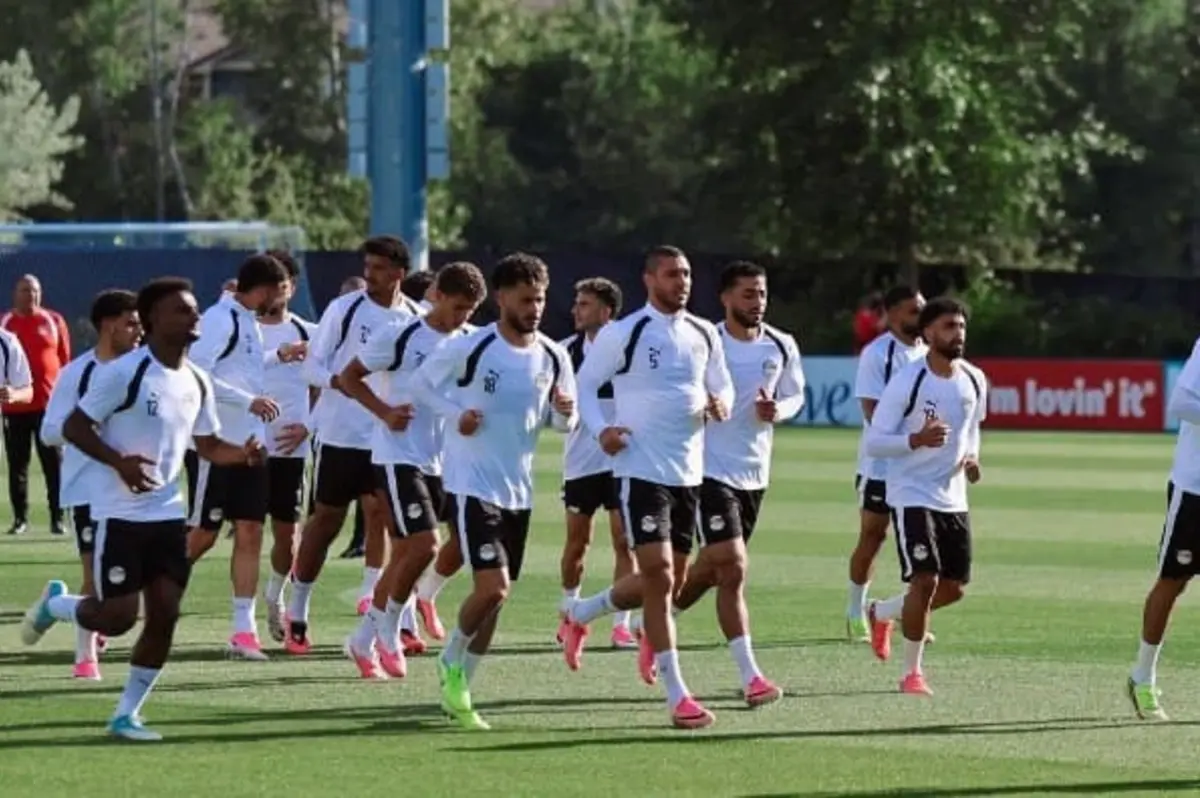 منتخب مصر يتدرب بملعب جونزاجا استعدادًا لنيوزيلندا