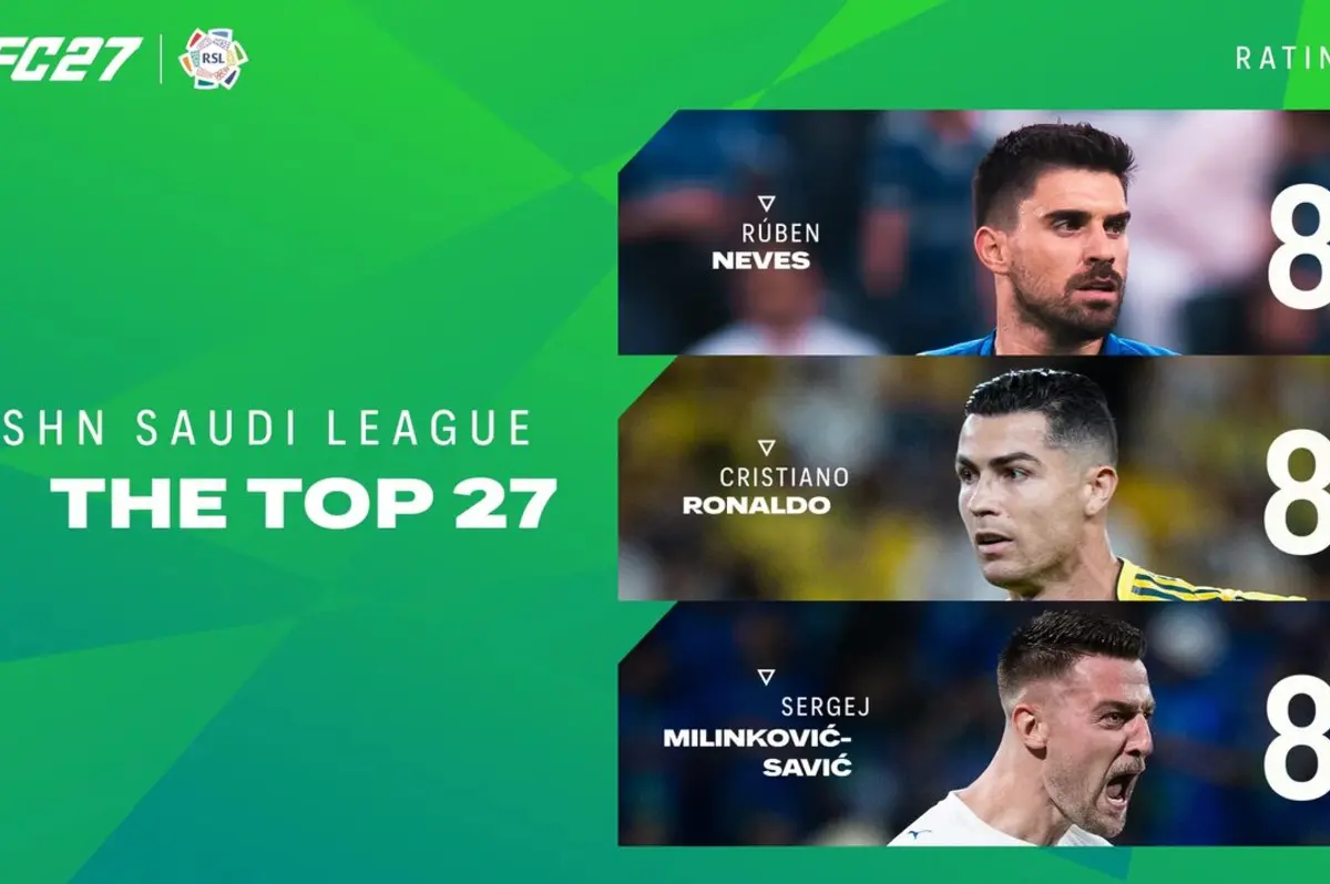 عاجل | الكشف عن اللاعبين الأعلى تقييمًا في دوري روشن السعودي بلعبة EA SPORTS FC 27 